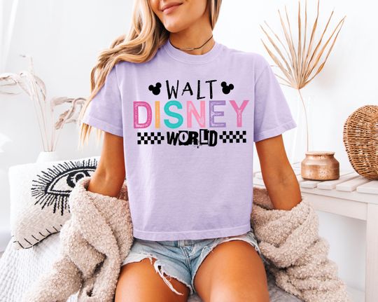 Discover Disney World Women's Boxy Tee - Vintage Comfort Colors - Hollywood Studios Epcot Disneyland Gift