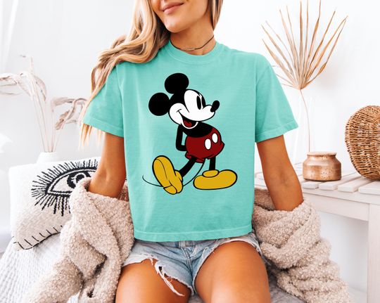 Disney World Vintage Mickey Boxy Tee - Hollywood Studios Epcot Disneyland Magical Kingdom Comfort Colors Women’s Shirt