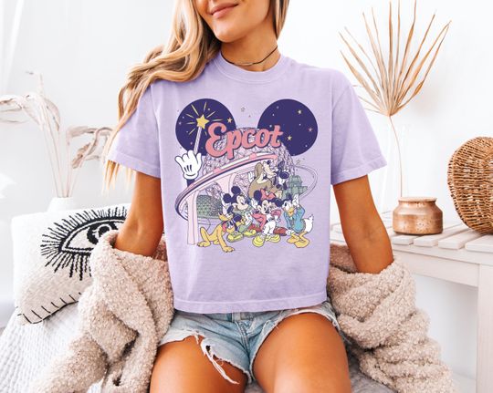 Discover Epcot Boxy Shirt - Vintage Comfort Colors, Retro Monorail T-Shirt, Living with the Land Disney Gift