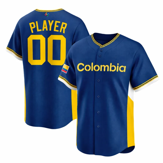 Discover Colombia Baseball 2026 World Baseball Classic Blue Navy Jersey Shirt Full Size
