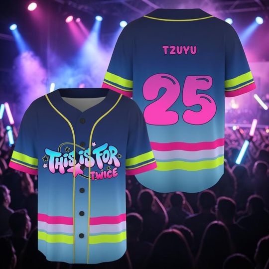 Discover Fresh This Is For TWICE World Tour Baseball Jersey, 2026 World Tour Mixed Mesh Jersey, Twice Merch Shirt For Kpop Fan, World Tour 2026