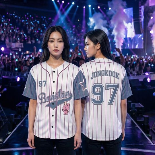 Discover Custom Kpop World Tour Jersey 2026 | Personalized BTS Baseball Shirt for Women & Teens | Aesthetic K-pop Fan Gift