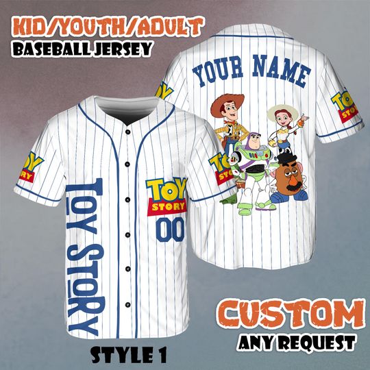 Discover Personalized Disney Toy Story Baseball Jersey, Disney Toy Story Family Outfit, Toy Story Characters Jersey