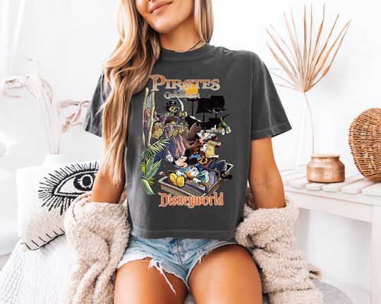 Discover Pirates of the Caribbean T-Shirt - Disney World Toy Story Magic Kingdom Women’s Boxy Tee - Comfort Colors Disney Gift