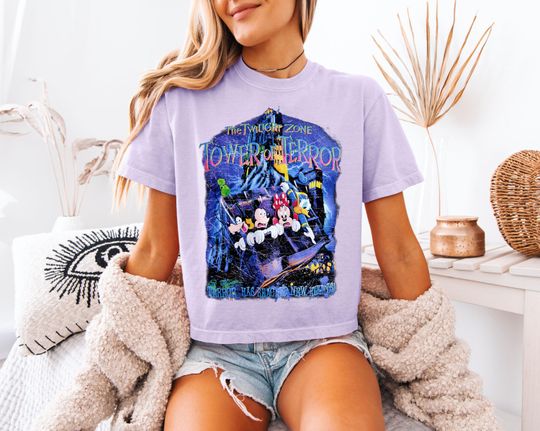 Discover Tower of Terror Disney Vintage Boxy T-Shirt - Hollywood Studios Comfort Colors Tee