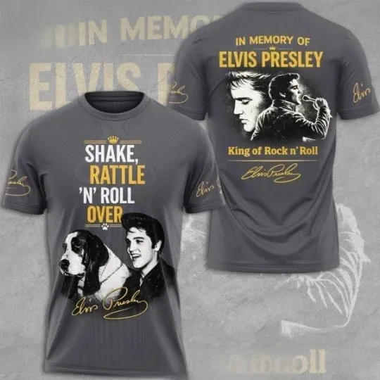Discover In Memory Of Elvis Presley King Of Rock N’ Roll 2026 T-Shirt