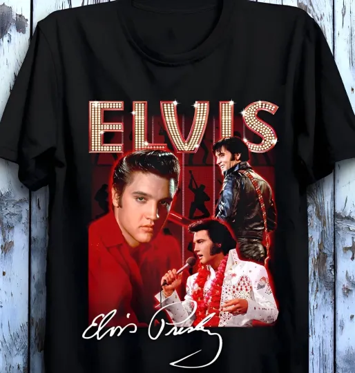 Discover Elvis Presley Signature T-Shirt for Fans Men