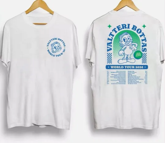 Discover Valtteri Bottas World Tour 2026 Shirt Full Speed Again Racing Tee Reprint