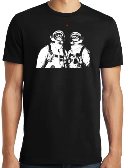 Discover PubliciTeeZ Big and Tall Funny Cat Astronaut T-Shirt