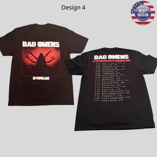 Discover BAD OMEN Do You Feel Love 2026 North American Tour T-shirt