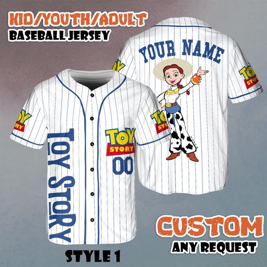 Discover Disney Toy Story Jessie Baseball Jersey, Cowgirls Western Vibe Toy Story Jersey, Disney Toy Story Team Outfit, Disney Fan Gift