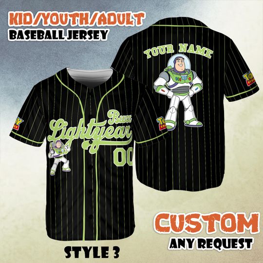 Discover Personalized Buzz Lightyear Baseball Jersey, Custom Toy Story Family Outfit