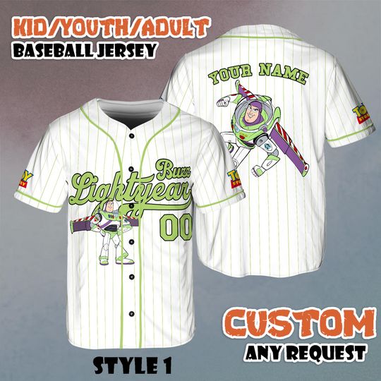 Discover Personalized Buzz Lightyear Baseball Jersey, Custom Toy Story Fan Outfit