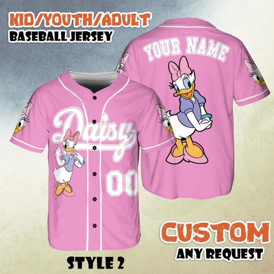 Discover Custom Disney Daisy Duck Baseball Jersey, Disneyland Baseball Team Matching Outfit