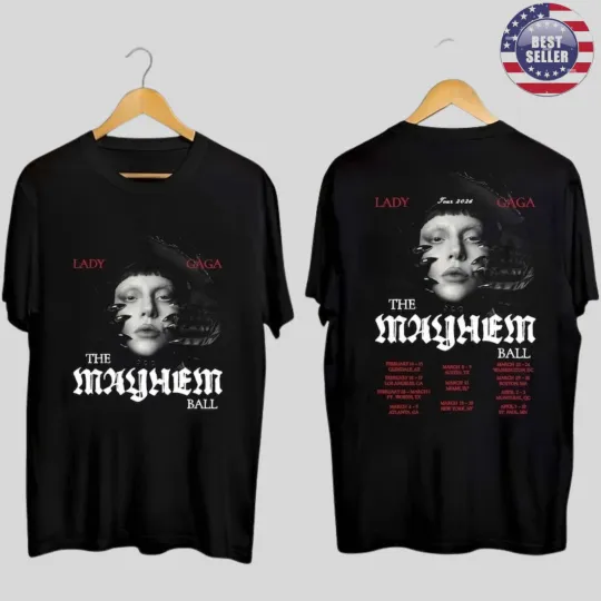 Discover Lady Tour 2026 Shirt, The Mayhem Ball Tour T-shirt
