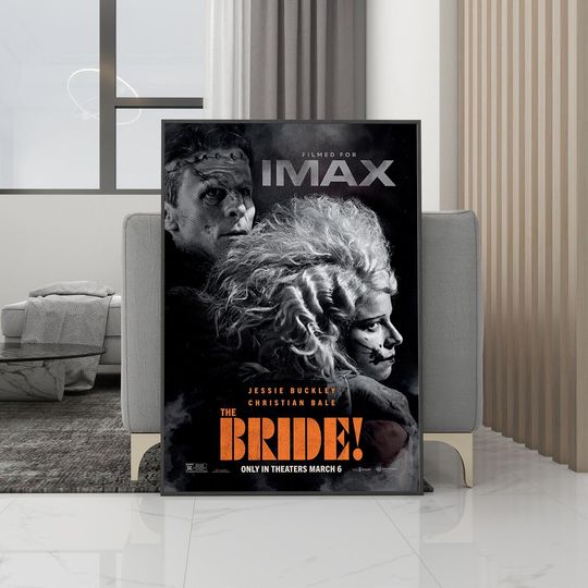 Discover The Bride! (2026) Movie Poster Canvas Wall Art - Unframed Print - Movie Fans Collection - Room Decor - Birthday Gift