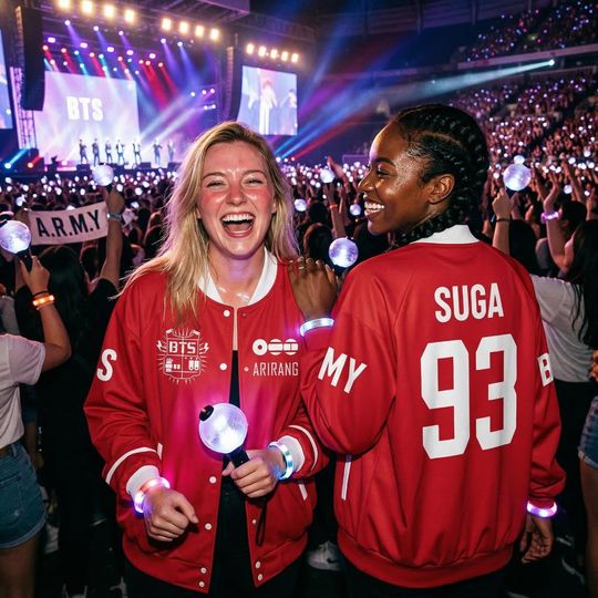 Custom BTS Members Baseball Jacket, BTS World Tour 2026 Merch Varsity Jacket, Bangtan Comeback 2026, Kpop Gift for Army, Arirang Theme Tops