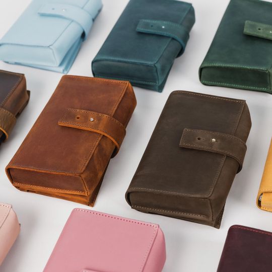 Discover Personalized Leather Cord Organizer  Tech Travel Case, Father's Day Gift