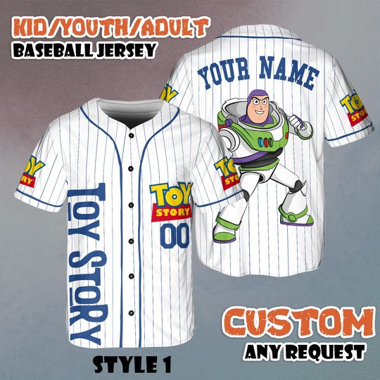 Discover Personalized Buzz Lightyear Baseball Jersey, Custom Toy Story Family Outfit