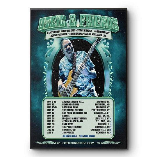 Discover Oteil and Friends 2026 North America Tour Poster Jam Band Concert Art