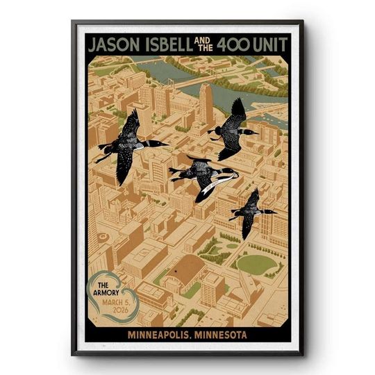 Discover Jason Isbell and The 400 Unit Minneapolis 2026 Concert Poster Print