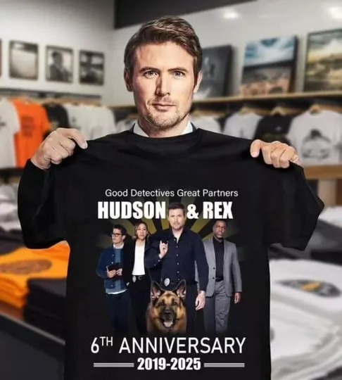 Discover Good Detectives Great Partners Hudson and Rex 6th Anniversary T-Shirt