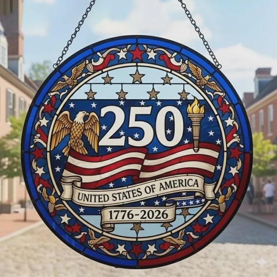 USA 250th Anniversary Suncatcher, 17762026