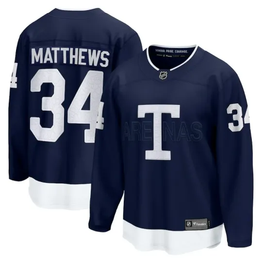 Discover Auston Matthews Toronto Maple Leafs 2022 NHL Heritage Classic Hockey Jersey