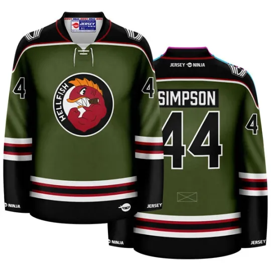 Discover Flying Hellfish Simpsons Men's Hockey Jersey