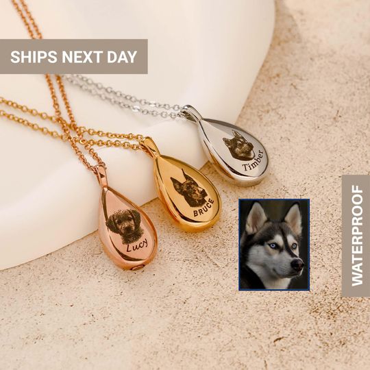 Personalized Cremation Jewelry, Pet Ashes Necklace, Pet Urn Necklace, Dog Mom Memorial Gift for Her