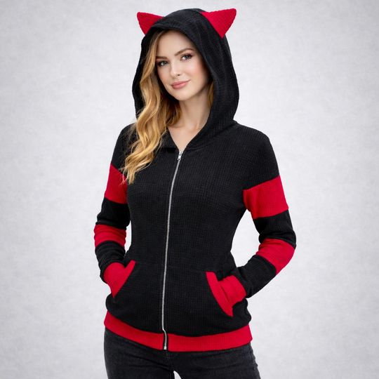Women's New Fashion Thick Cat Ears Zipper