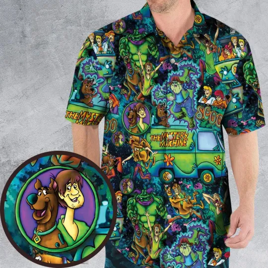 Discover Monsters Mayhem and The Mystery Machine Scooby Doo Hawaiian Shirt