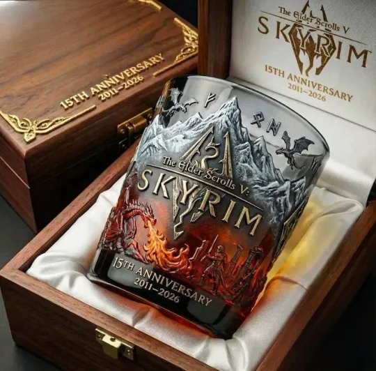 Skyrim 15th Anniversary 2011-2026 Whiskey Glass