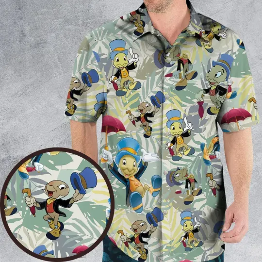 Jiminy Cricket Pinocchio Hawaiian Shirt