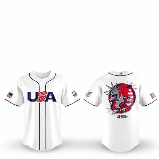 2026 Team USA  World Baseball Fanmade Print Baseball Jersey