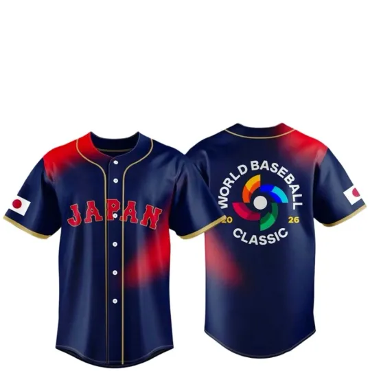 Discover Japan 2026 World Baseball Fanmade Print Baseball Jersey