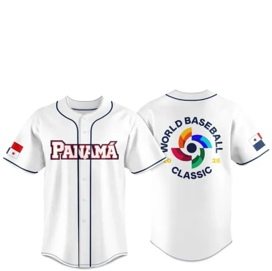Discover Panama Team 2026 World Baseball Fanmade Print White Baseball Jersey