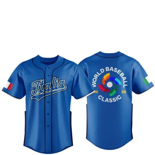 Discover Italy Team 2026 World Baseball Fanmade Print Baseball Jersey