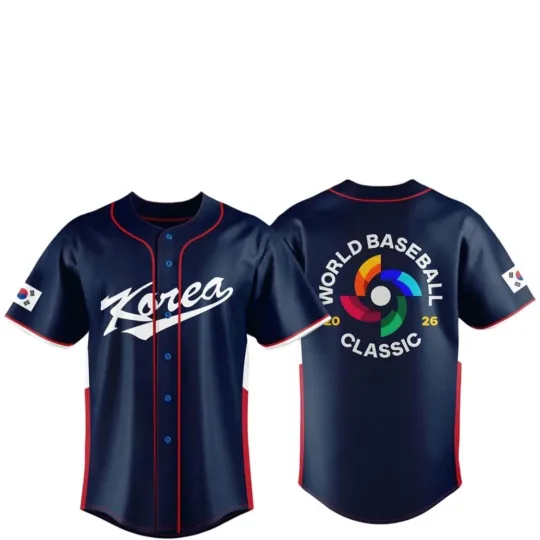 Discover Korea Team 2026 World Baseball Fanmade Print Baseball Jersey