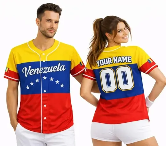 Discover Personalized Men's Venezuela Baseball 2026 World Baseball Classic