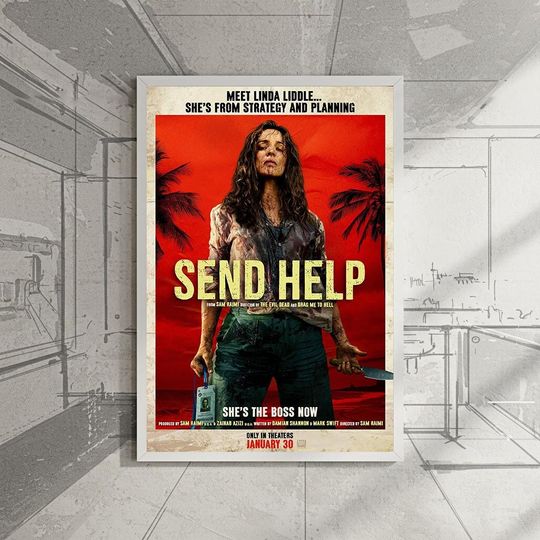 Discover Movie Poster- Send Help (2026)| Wall Art| Collage Art| Poster Unframed| Vintage Poster| Printing|Poster Gift