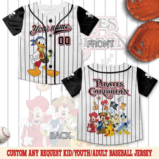 Discover Disney Pirate Mickey And Friends Baseball Jersey, Mickey And Friends Cruise Line Shirt, Disney Wish Fantasy Magic Wonder 2026 Jersey