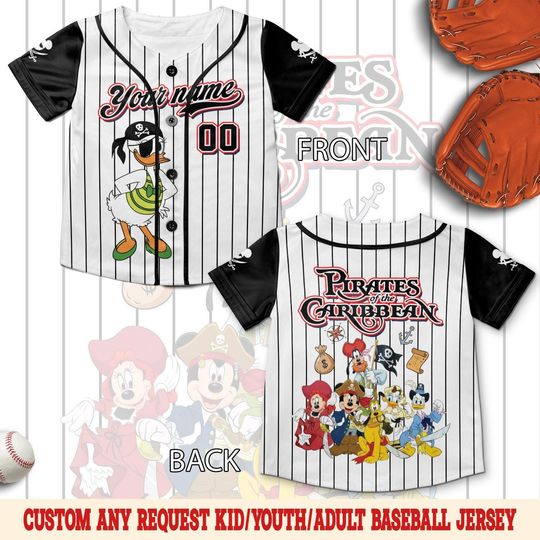 Discover Disney Pirate Mickey And Friends Baseball Jersey, Mickey And Friends Cruise Line Shirt, Disney Wish Fantasy Magic Wonder 2026 Jersey