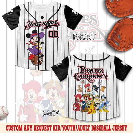 Discover Disney Pirate Mickey And Friends Baseball Jersey, Mickey And Friends Cruise Line Shirt, Disney Wish Fantasy Magic Wonder 2026 Jersey