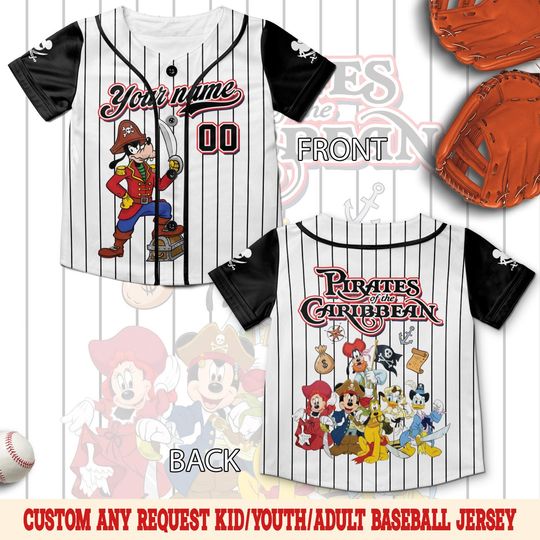 Discover Disney Pirate Mickey And Friends Baseball Jersey, Mickey And Friends Cruise Line Shirt, Disney Wish Fantasy Magic Wonder 2026 Jersey