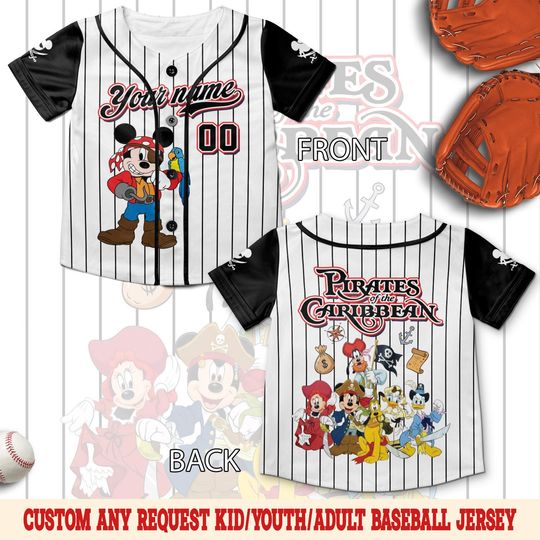Discover Disney Pirate Mickey And Friends Baseball Jersey, Mickey And Friends Cruise Line Shirt, Disney Wish Fantasy Magic Wonder 2026 Jersey