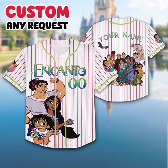 Discover Custom Encanto Baseball Jersey | Personalized Mirabel Luisa Isabela Shirt | Disney Family Trip Outfit | Encanto Madrigal Sisters Jersey
