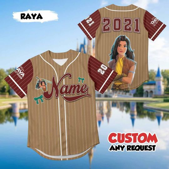 Custom Raya and the Last Dragon Baseball Jersey, Personalized Kumandra Warrior Shirt, Disney Vacation Outfit for Girls Women, Raya Jersey