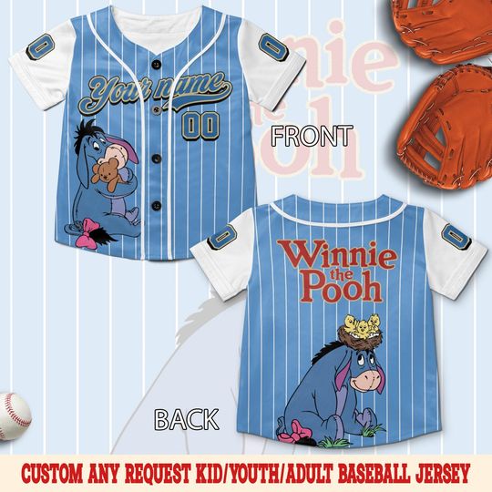 Discover Custom Disney Winnie the Pooh Baseball Jersey, Custom Youth Adult Disney Jersey, Disneyworld Trip Group Matching,Gift for Disney Fan
