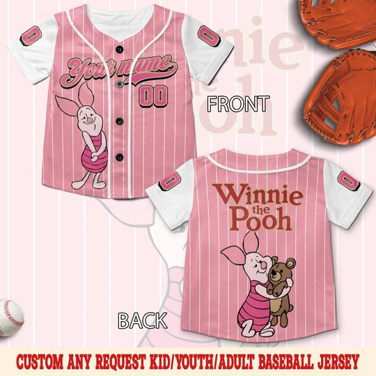 Discover Custom Disney Winnie the Pooh Baseball Jersey, Custom Youth Adult Disney Jersey, Disneyworld Trip Group Matching,Gift for Disney Fan